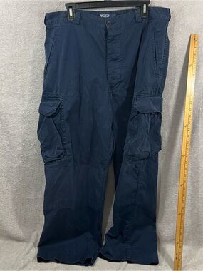 Polo Ralph Lauren Vintage Mens Cargo Pants  Men’s 36x30 Blue Paratrooper Utility